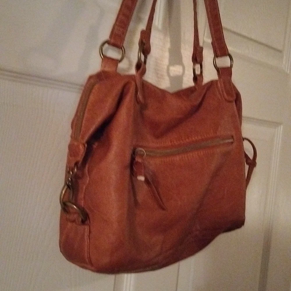 Stone & Co. Brown soft Faux leather bag 13 x 10
